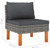  4-Seater Patio Sofa with Cushions Gray Poly Rattan A949-3059708