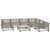  8 Piece Patio Lounge Set with Cushions Poly Rattan Gray A949-48301