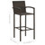  3 Piece Patio Bar Set Poly Rattan Brown A949-3064836