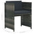  3 Piece Bistro Set with Cushions Poly Rattan Gray A949-47745