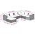  7 Piece Patio Lounge Set with Cushions Poly Rattan Black A949-3101833