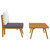  2 Piece Patio Lounge Set with Cushions Solid Acacia Wood A949-316267