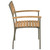  Stackable Patio Chairs 2 pcs Solid Acacia Wood and Steel A949-44236