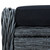  Reclining Patio Chair with Footstool Poly Rattan Dark Gray A949-313303