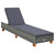 Sunbed with Cushion Poly Rattan Gray A949-310475