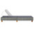  Sunbed with Cushion Poly Rattan Gray A949-310475