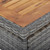  Patio Dining Table Gray Poly Rattan and Solid Acacia Wood A949-46172