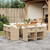  9 Piece Patio Dining Set with Cushions Beige Poly Rattan A949-3277971