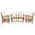  5 Piece Patio Lounge Set with Cushions Solid Acacia Wood A949-3057978