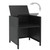  5 Piece Patio Dining Set Poly Rattan and Acacia Wood Black A949-42529