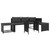  4 Piece Patio Lounge Set Poly Rattan Black A949-44287
