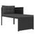  4 Piece Patio Lounge Set Poly Rattan Black A949-44287