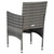  3 Piece Patio Dining Set Gray Poly Rattan and Glass A949-3058309