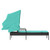  Sun Lounger with Canopy Black Poly Rattan A949-368196