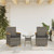  Patio Chairs with Cushions 2 pcs Gray Poly Rattan&Solid Wood A949-368721