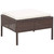  6 Piece Patio Lounge Set with Cushions Poly Rattan Brown A949-48935