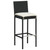  5 Piece Patio Bar Set Black Solid Wood Acacia and Poly Rattan A949-3295278