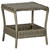  Patio Table Brown 7.7"x17.7"x18.3" Poly Rattan A949-313308
