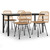  5 Piece Patio Dining Set Poly Rattan A949-3157890