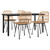  5 Piece Patio Dining Set Poly Rattan A949-3157890
