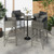  Bar Stools 4 pcs with Cushions Gray Poly Rattan A949-316661