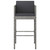  Bar Stools 4 pcs with Cushions Gray Poly Rattan A949-316661