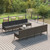  9 Piece Patio Lounge Set with Cushions Poly Rattan Gray A949-3094334