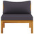  2 Piece Sofa Set with Dark Gray Cushions Solid Acacia Wood A949-316282