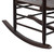 Rocking Chair with Curved Seat Brown Poplar Wood A949-45699