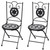  Folding Bistro Chairs 2 pcs Ceramic Black and White A949-41533