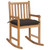  Rocking Chair with Taupe Cushion Solid Teak Wood A949-3062780