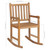  Rocking Chair with Taupe Cushion Solid Teak Wood A949-3062780
