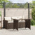  2 Piece Patio Dining Set with Cushions Brown Poly Rattan A949-366330