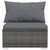  6 Piece Patio Lounge Set with Cushions Poly Rattan Gray A949-3101941