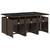  7 Piece Patio Dining Set with Cushions Brown Poly Rattan A949-3277856