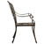  Patio Chairs 2 pcs Cast Aluminum Bronze A949-315567