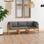  3-Seater Patio Sofa with Gray Cushions Solid Teak Wood A949-3087209