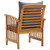  Patio Chairs with Cushions 2 pcs Solid Acacia Wood A949-310258