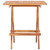  3 Piece Bistro Set with Gray Cushions Solid Teak Wood A949-3063241
