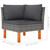  3 Piece Patio Lounge Set Poly Rattan and Solid Eucalyptus Wood A949-315757