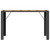  Patio Bar Table with Acacia Wood Top Black 72.8"x31.5"x43.3" Poly Rattan A949-368700