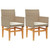  Patio Chairs with Cushions 2 pcs Beige Poly Rattan&Solid Wood A949-368716