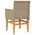  Patio Chairs with Cushions 2 pcs Beige Poly Rattan&Solid Wood A949-368716