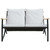  5 Piece Balcony Furniture Set with Cushions Black Steel A949-3283638