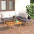  6 Piece Patio Lounge Set with Cushions Solid Acacia Wood A949-3087025