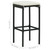  3 Piece Patio Bar Set with Cushions Black A949-3064873