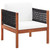  4 Piece Patio Lounge Set Solid Acacia Wood A949-46343