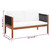  4 Piece Patio Lounge Set Solid Acacia Wood A949-46343