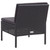  3 Piece Patio Lounge Set with Cushions Poly Rattan Black A949-48957