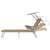  Folding Sun Lounger with Canopy Steel Taupe A949-44297